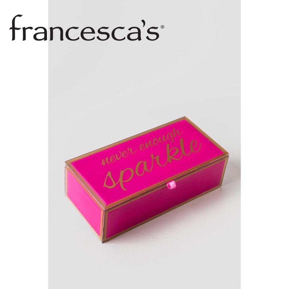 Francesca’s Sparkle Glass Jewelry Box